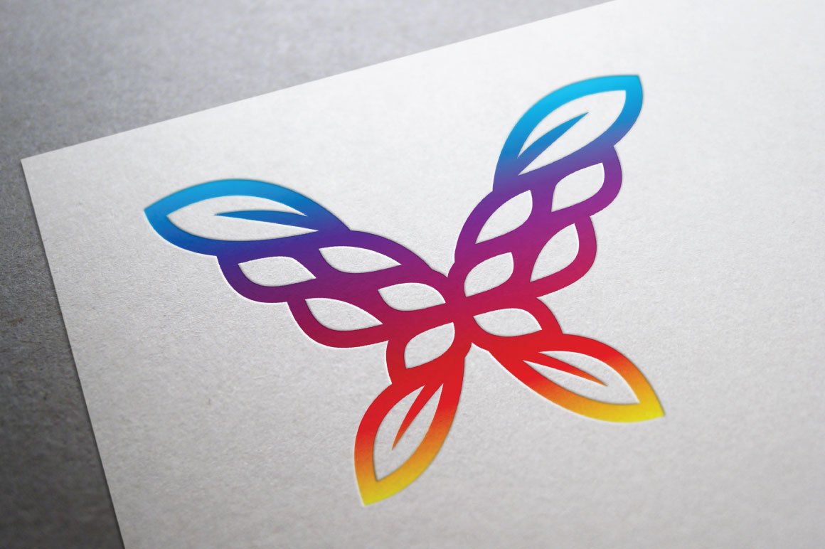 leaf butterfly logo template 4 2