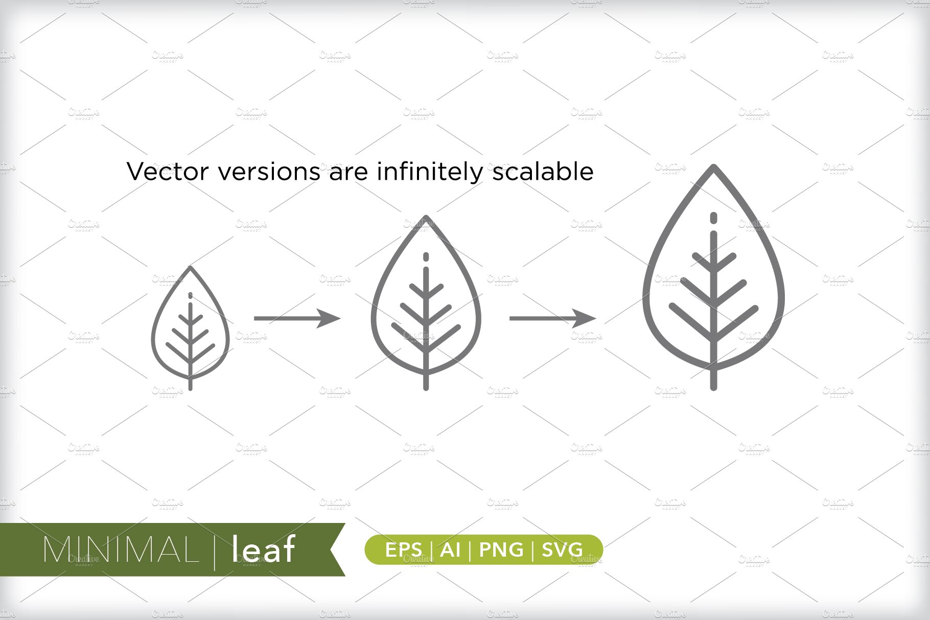 Minimal leaf icons preview image.