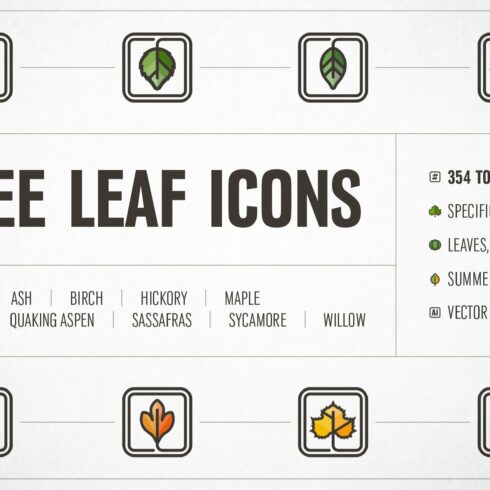 Tree Leaf Icons – Set No. 1 cover image.