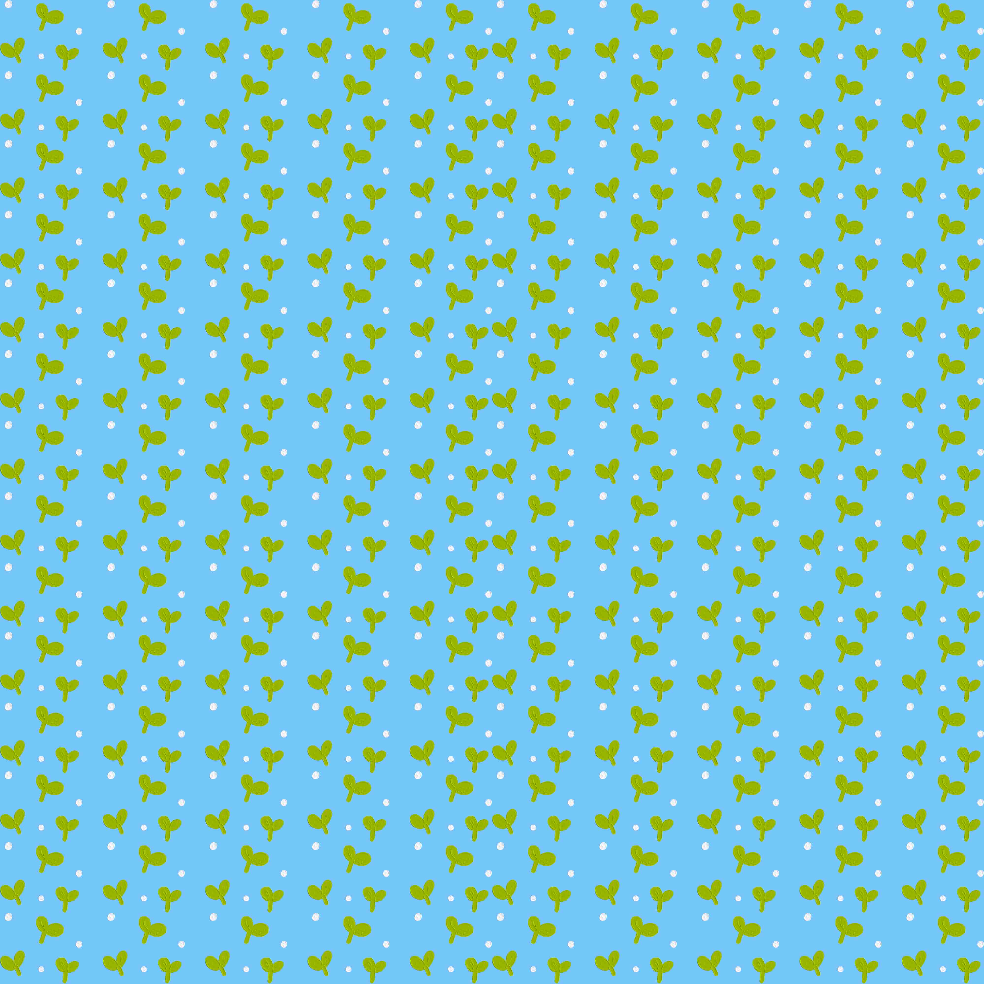 Blue background with green butterflies on it.