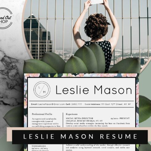 Beautiful Resume CV Template cover image.
