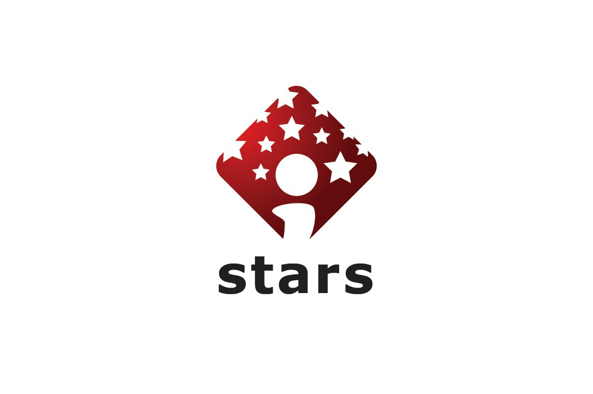 Letter i Stars Logo Template cover image.
