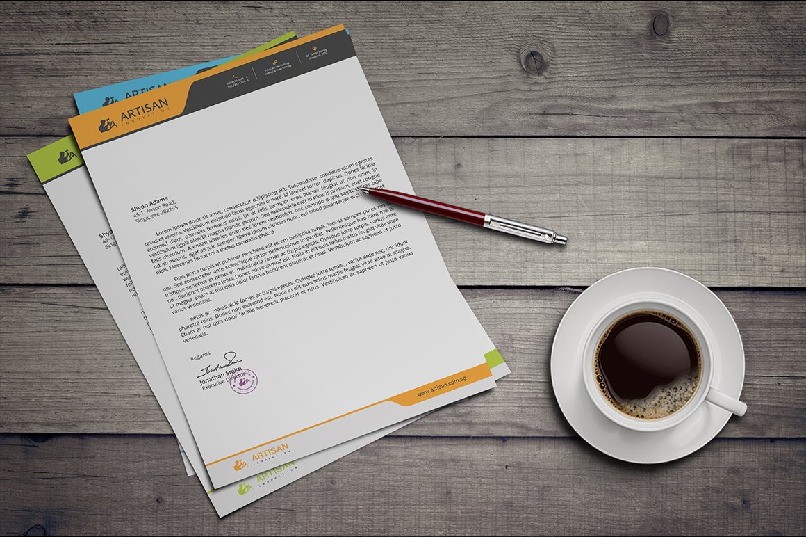 Letterhead Template cover image.