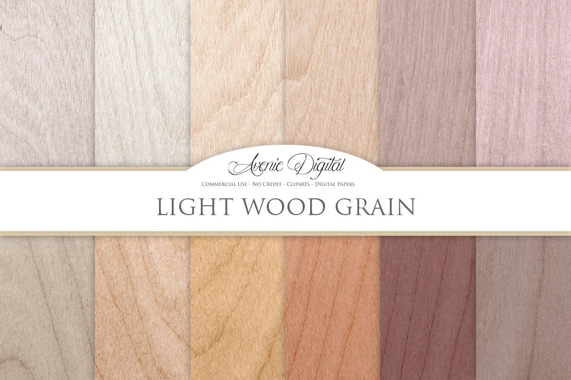 Light Wood Digital Paper Textures cover image.