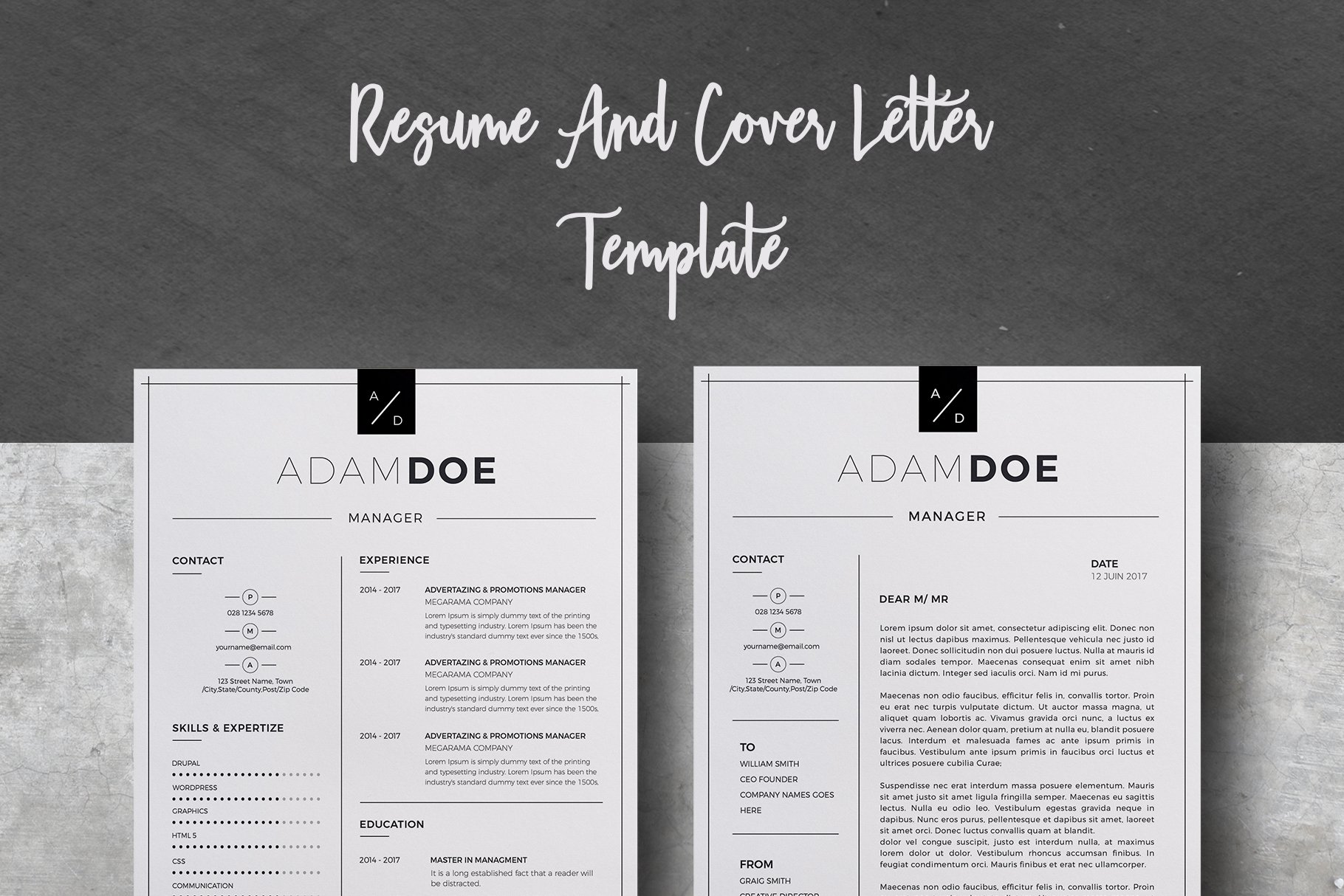 light resume cover letter elegant template 852