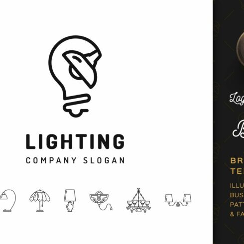 Lighting Logo & Branding Templates cover image.