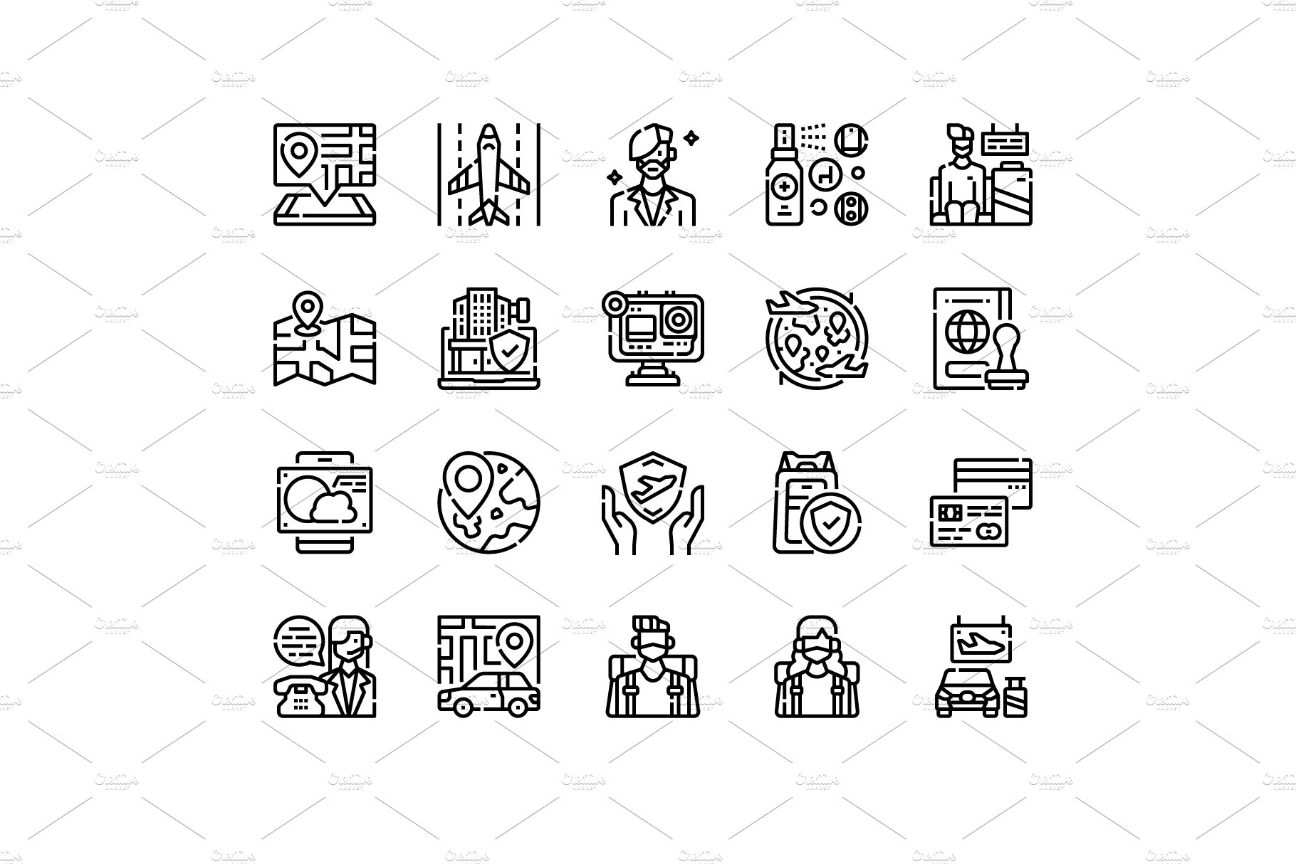 TRAVEL ICONS PACKS preview image.