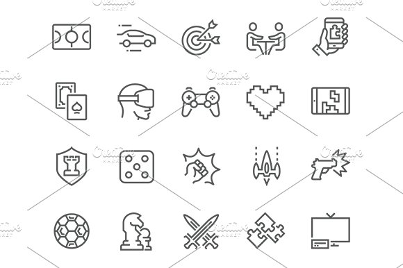 Line Games Icons cover image.