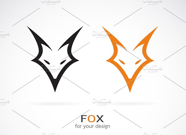 Vector of fox face design. Animals. cover image.