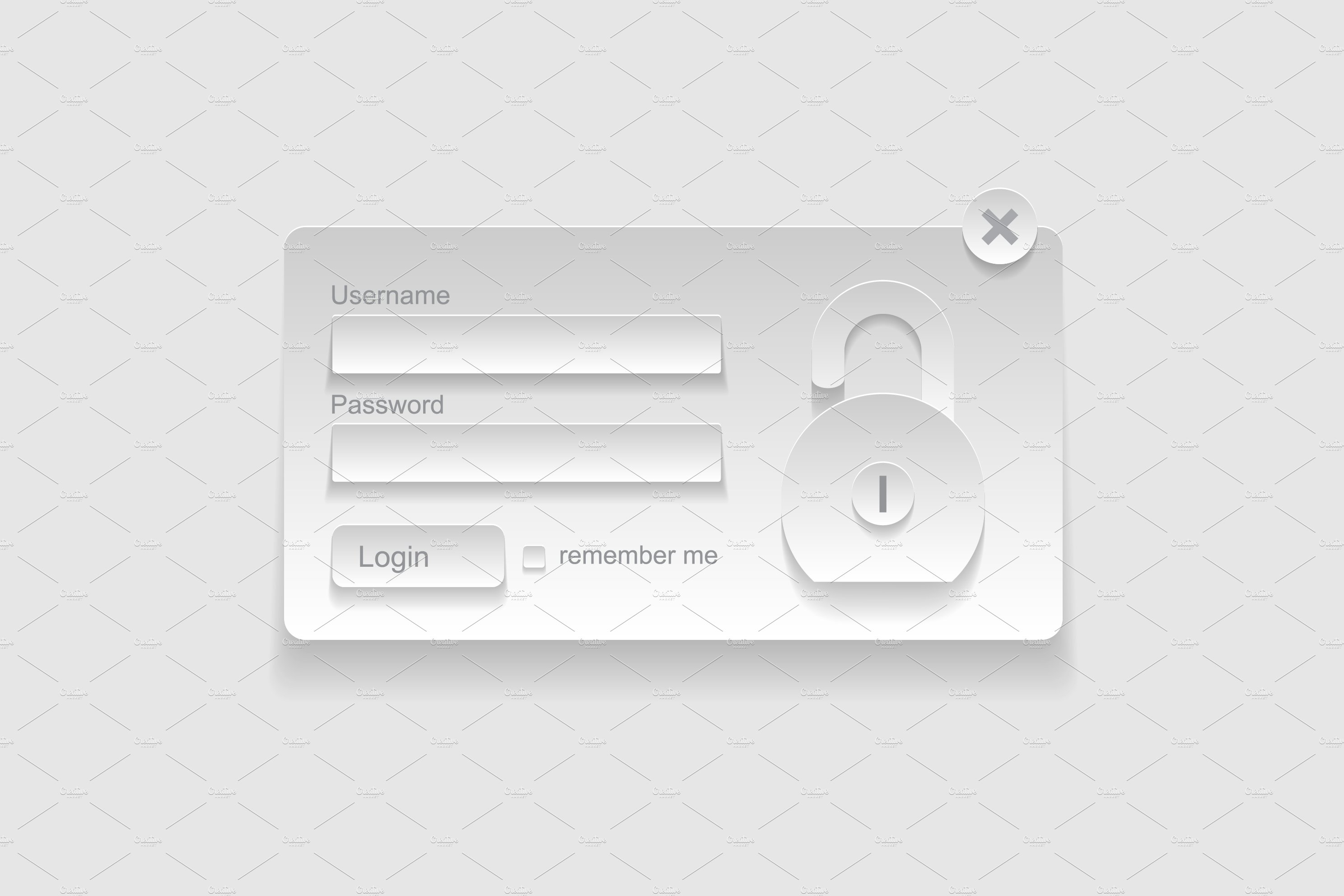 Light Web UI Elements. Buttons cover image.