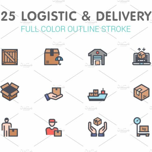 Logistic & Delivery Line with Color cover image.