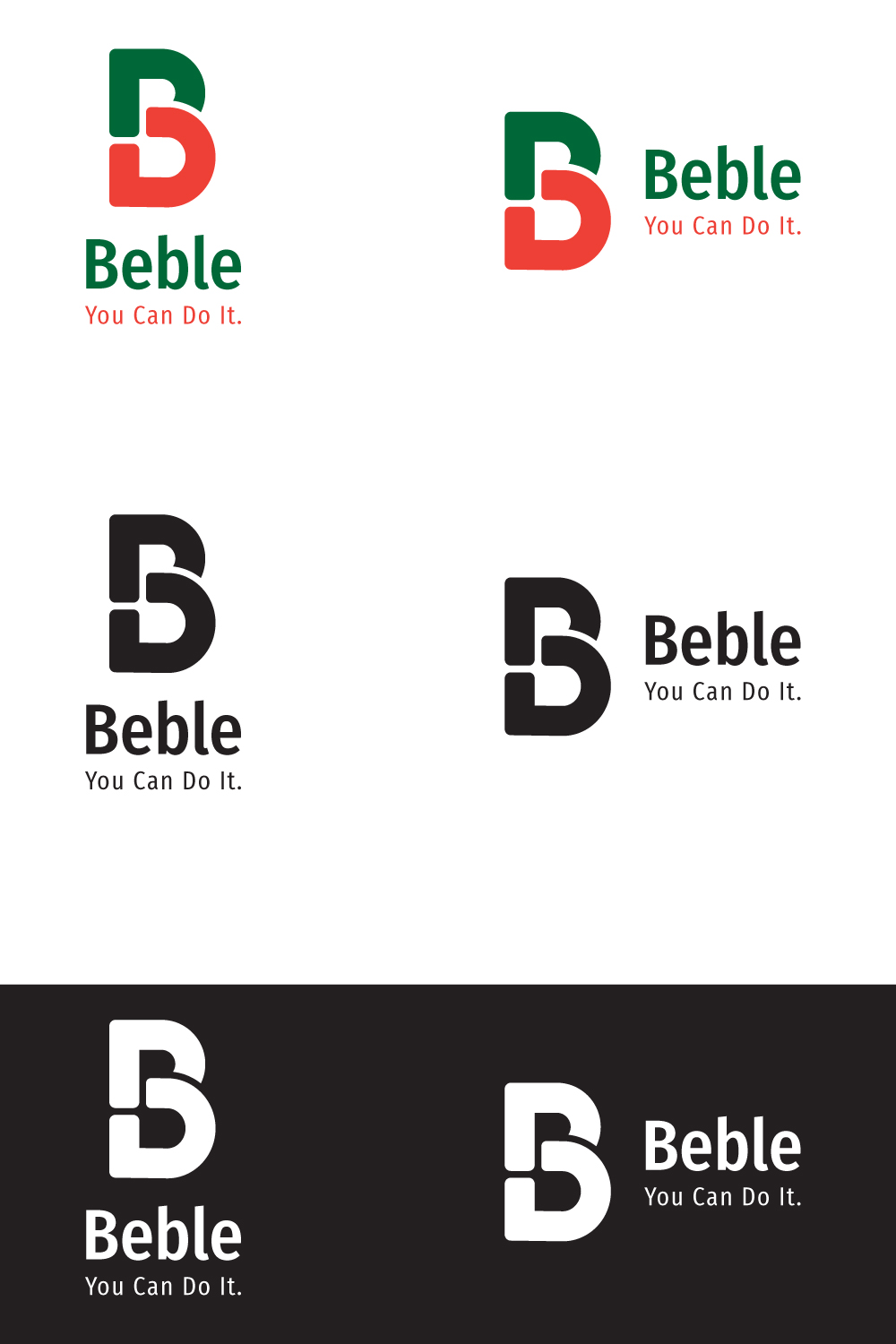 B letter logo for business pinterest preview image.