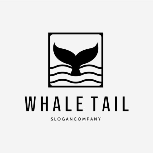 Humpback Whale Tail Logo Vector cover image.