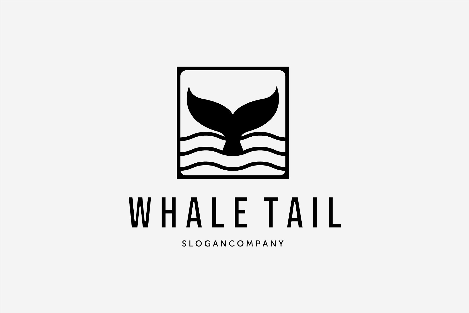Humpback Whale Tail Logo Vector cover image.