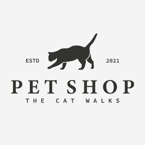 Minimalist Pet Shop Pussycat Logo cover image.