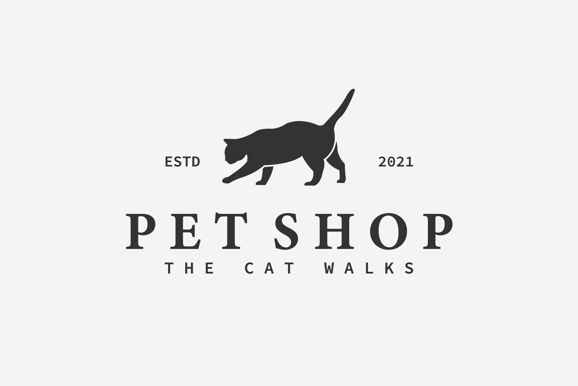 Minimalist Pet Shop Pussycat Logo cover image.