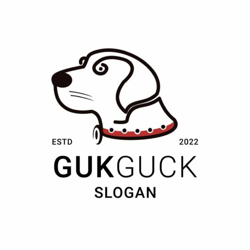 Cute Dog Logo with Line Art Style cover image.