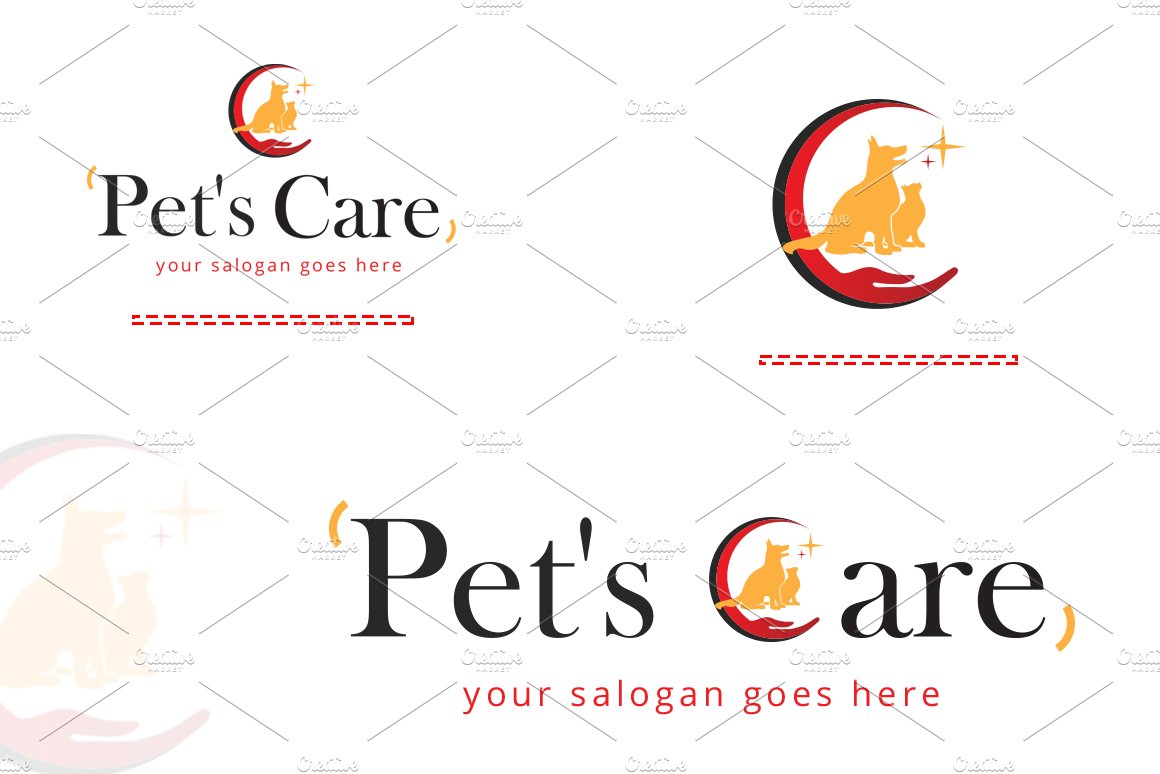 Pet care logo template cover image.
