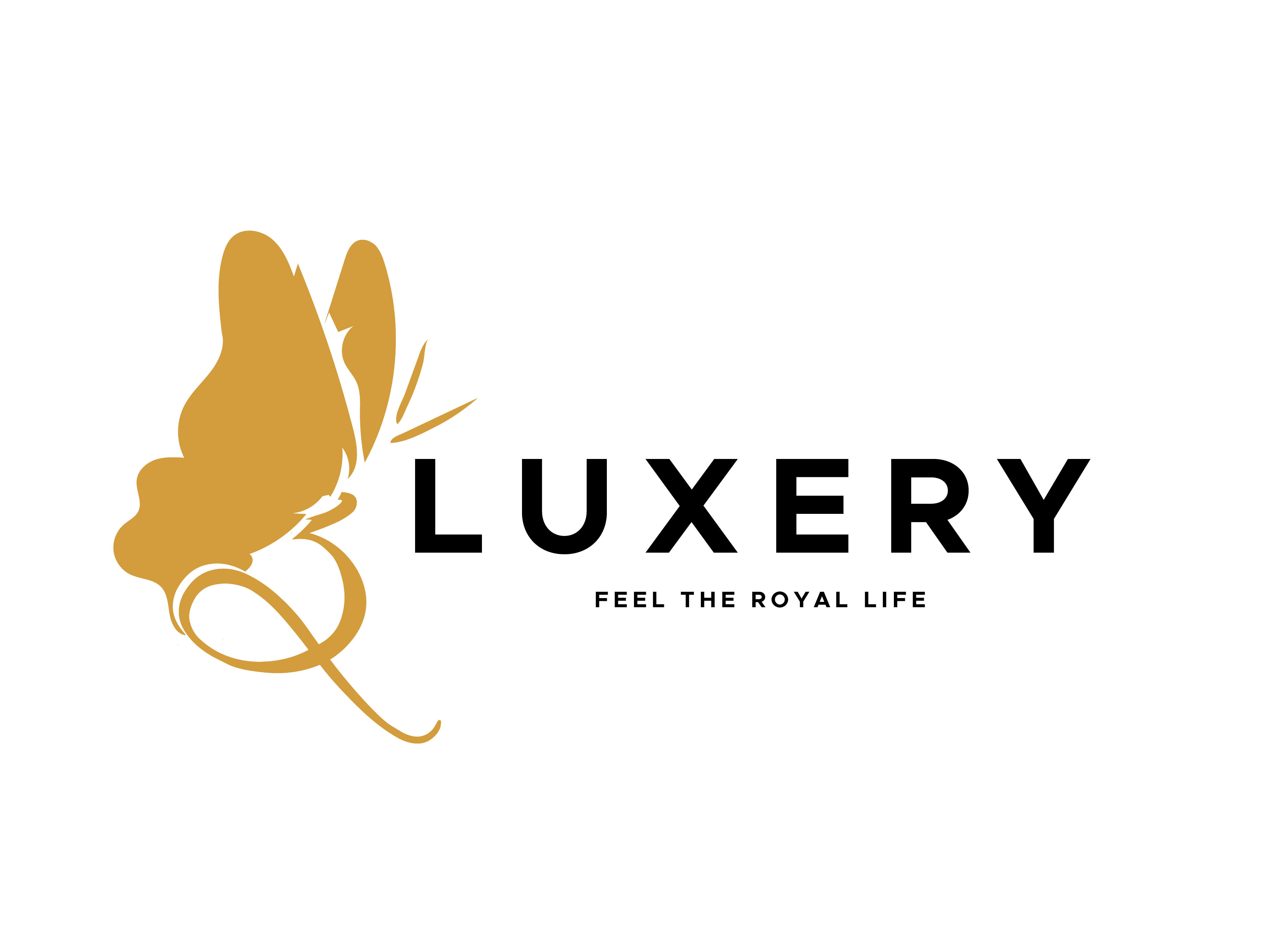The logo for luxury feel the royal life.