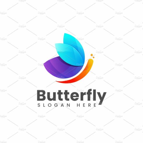 Butterfly colorful logo design cover image.