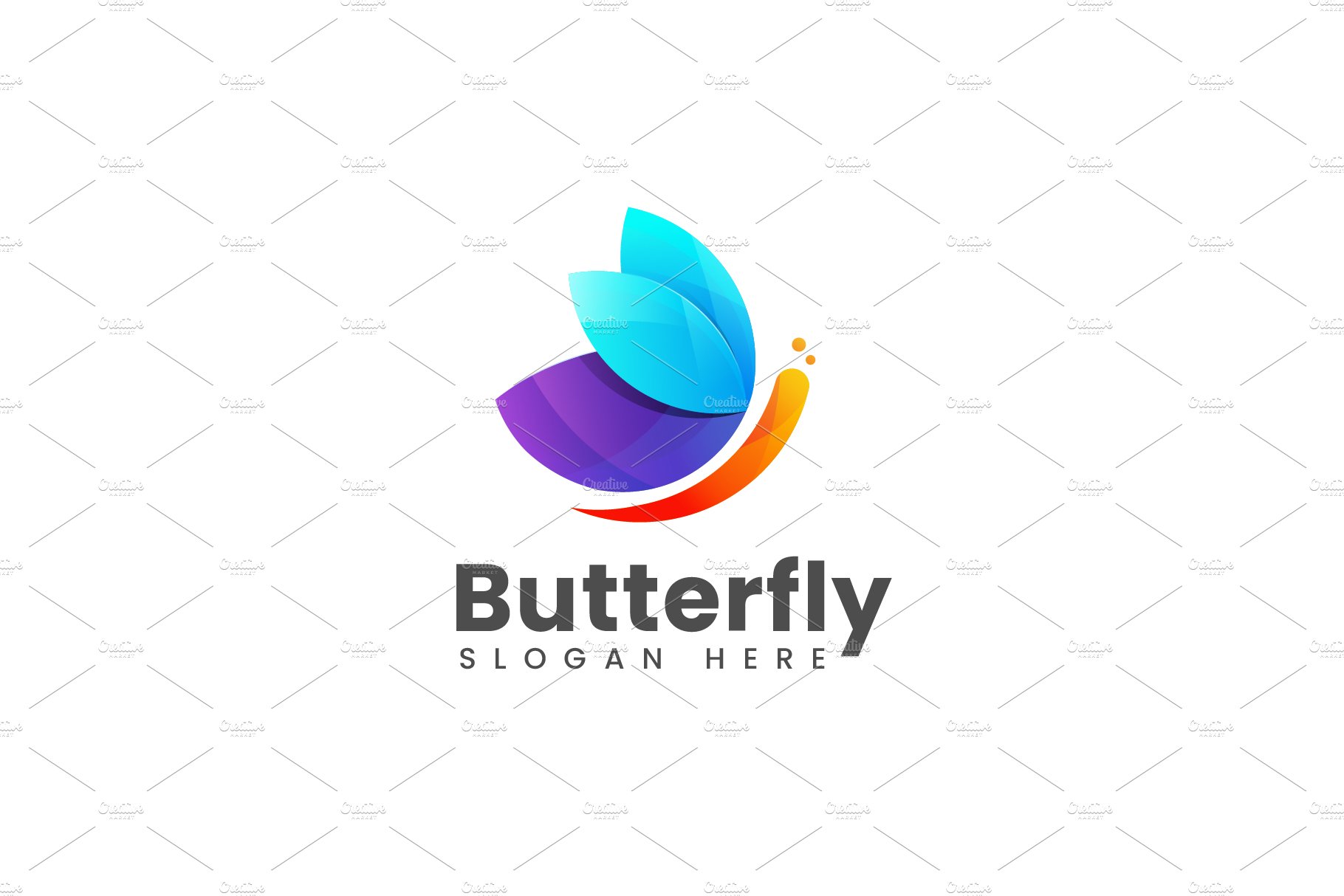 Butterfly colorful logo design cover image.