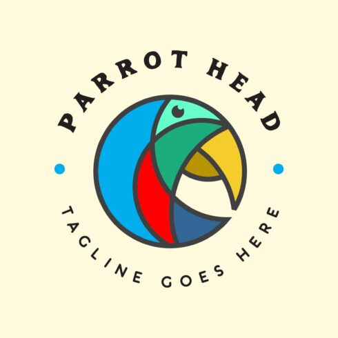 Colorful Parrot Head Logo cover image.