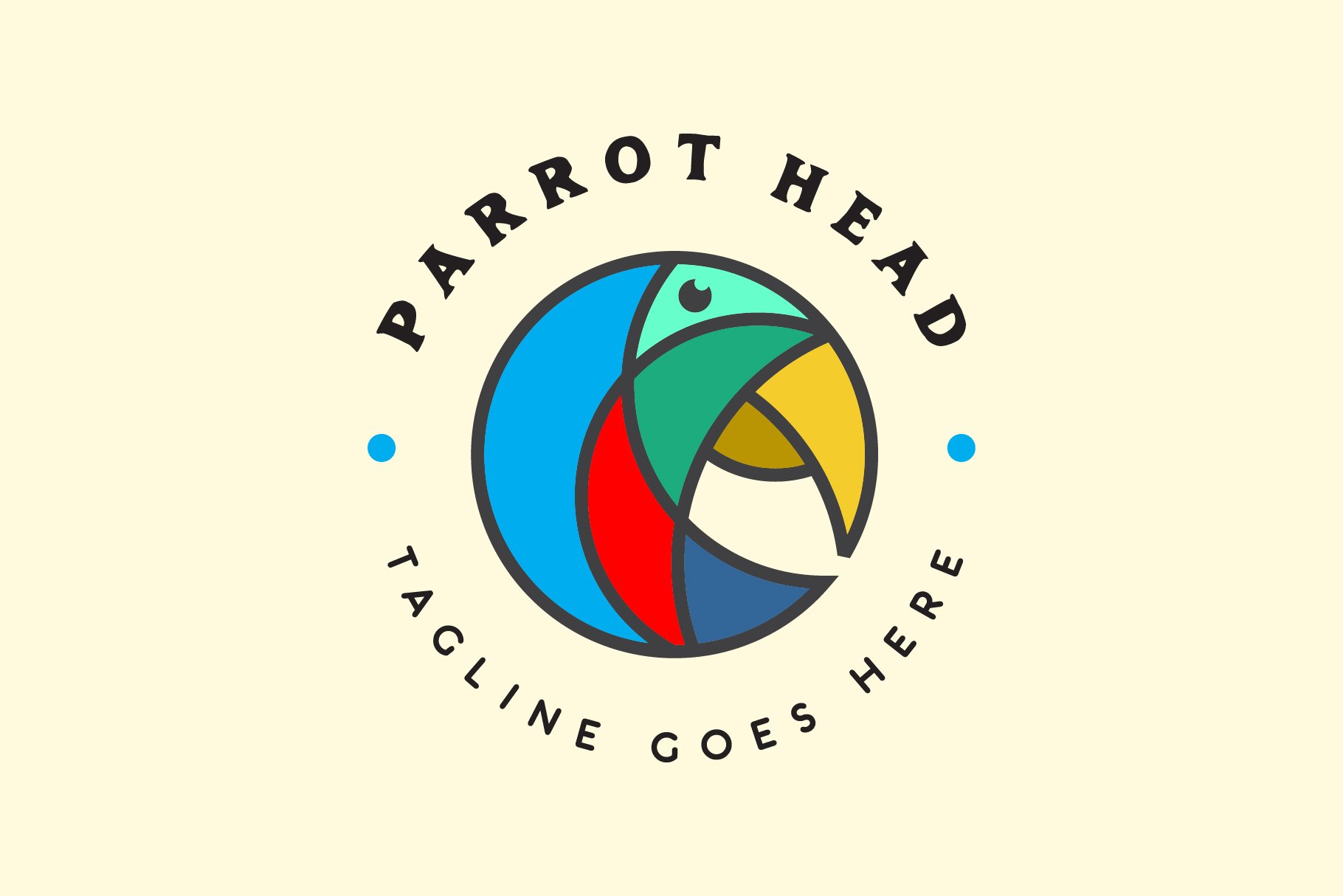 Colorful Parrot Head Logo cover image.