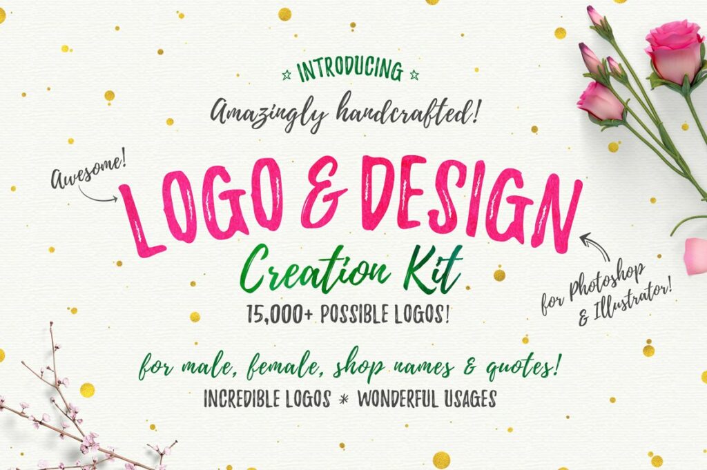 Feminine Premade Logo Gigabundle – MasterBundles
