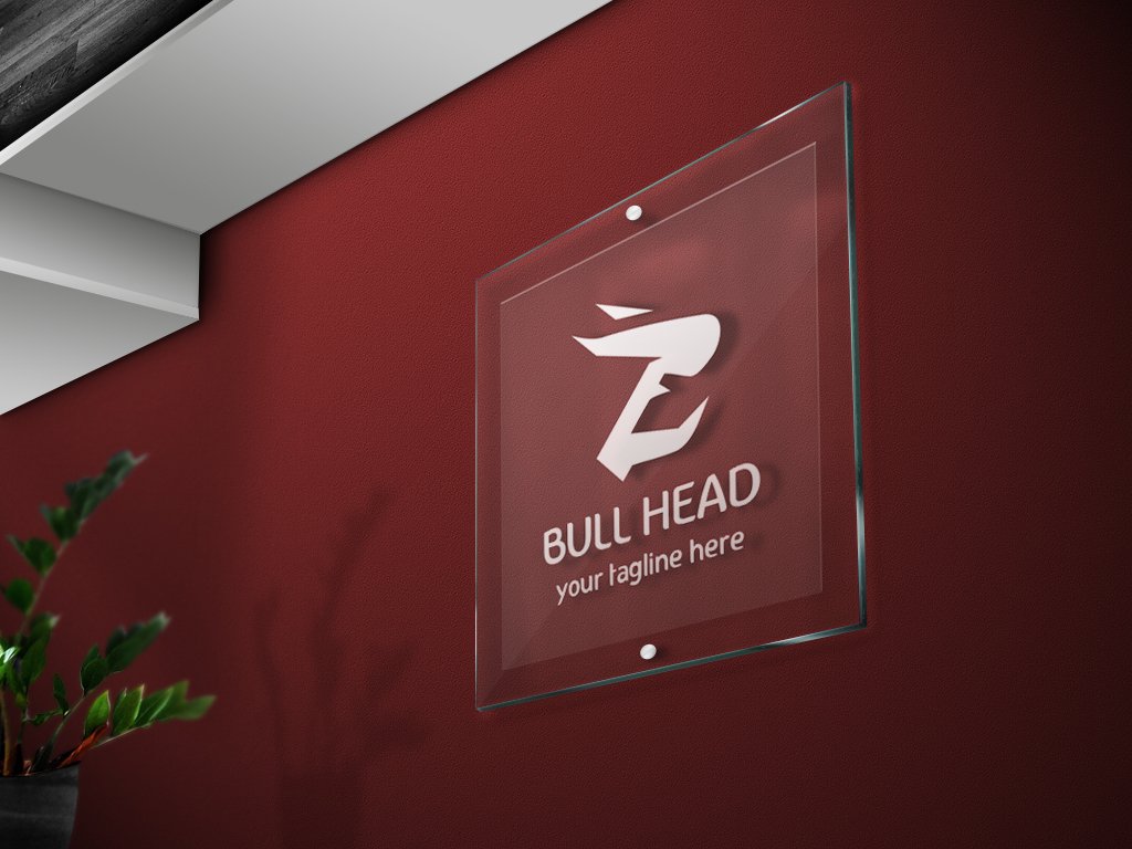logo on glass or poster 370