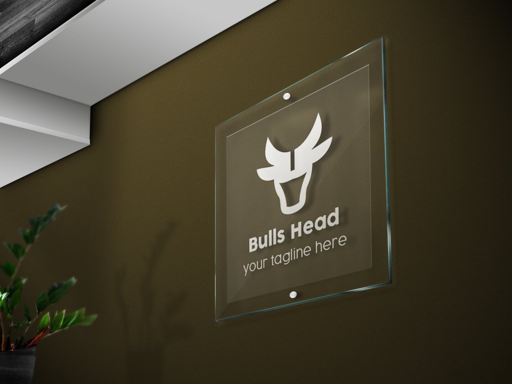 logo on glass or poster 850