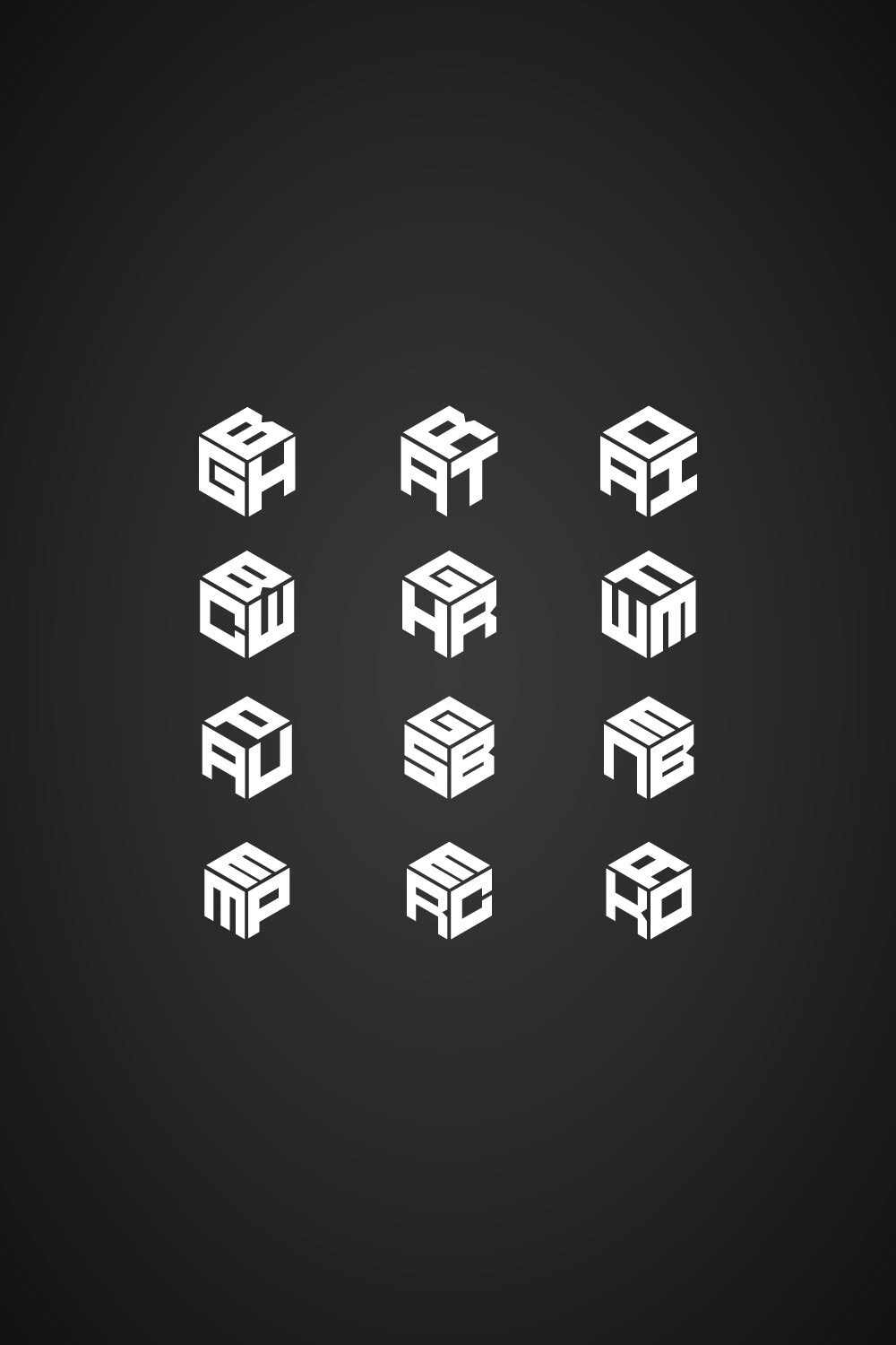 Polygon Logo vector modern classic business logo set pinterest preview image.