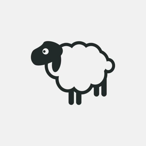 Sheep logo template cover image.