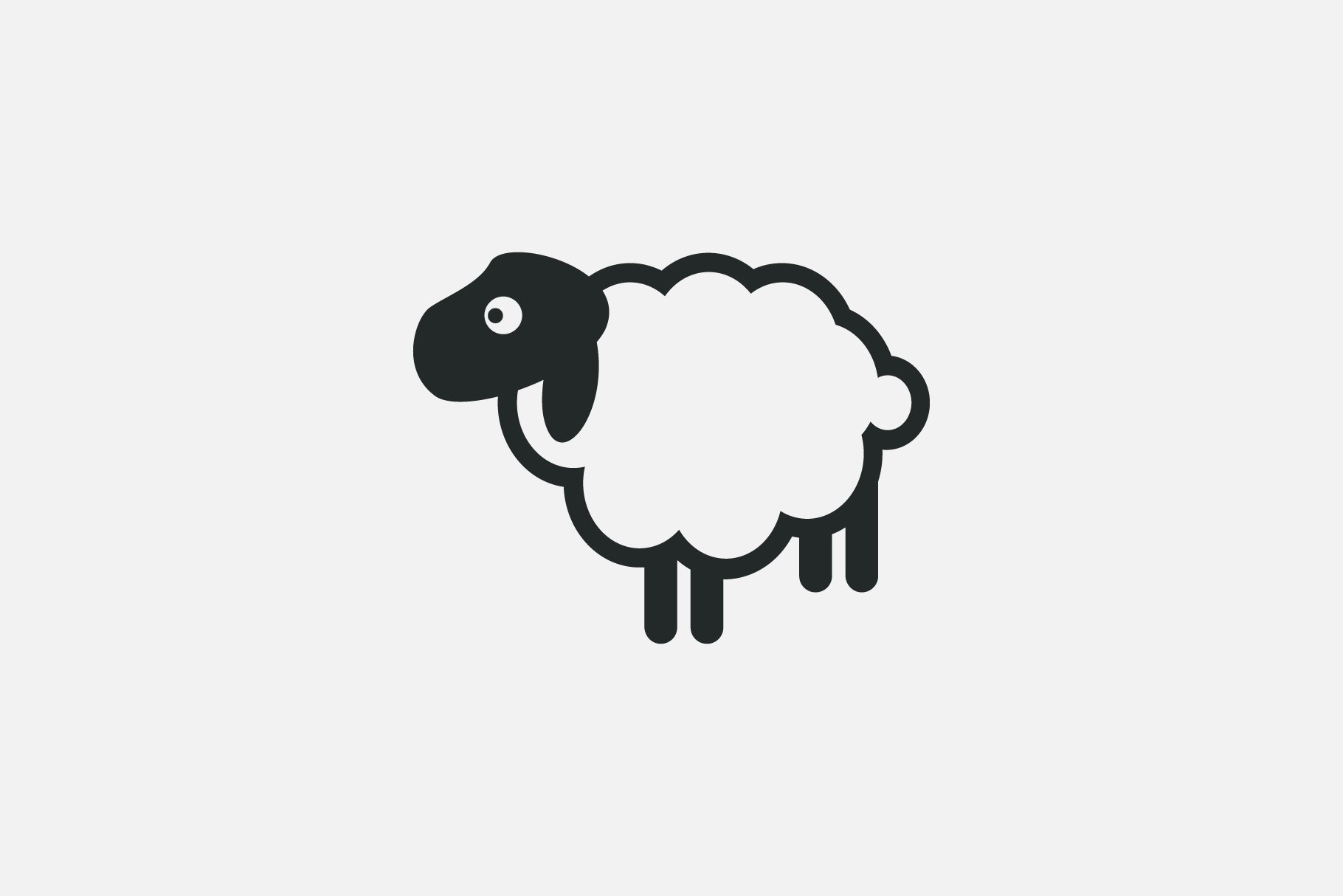 Sheep logo template cover image.