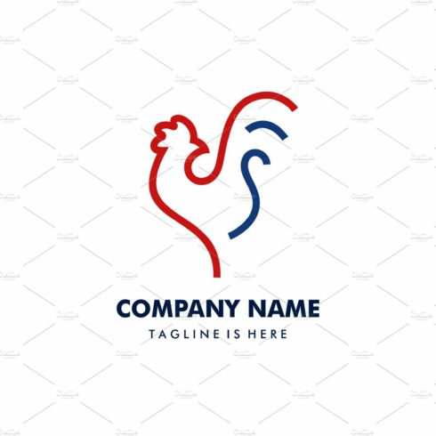rooster chicken vector logo cover image.