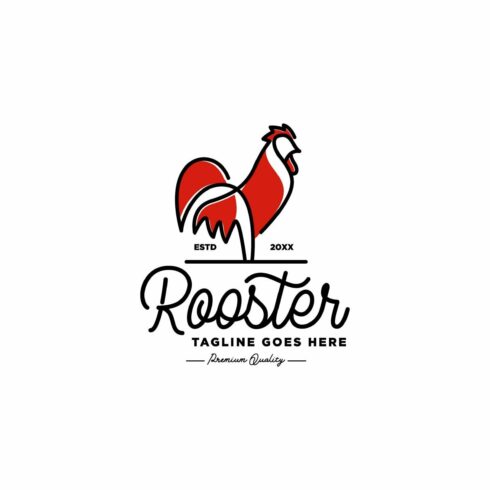 monoline rooster logo cover image.