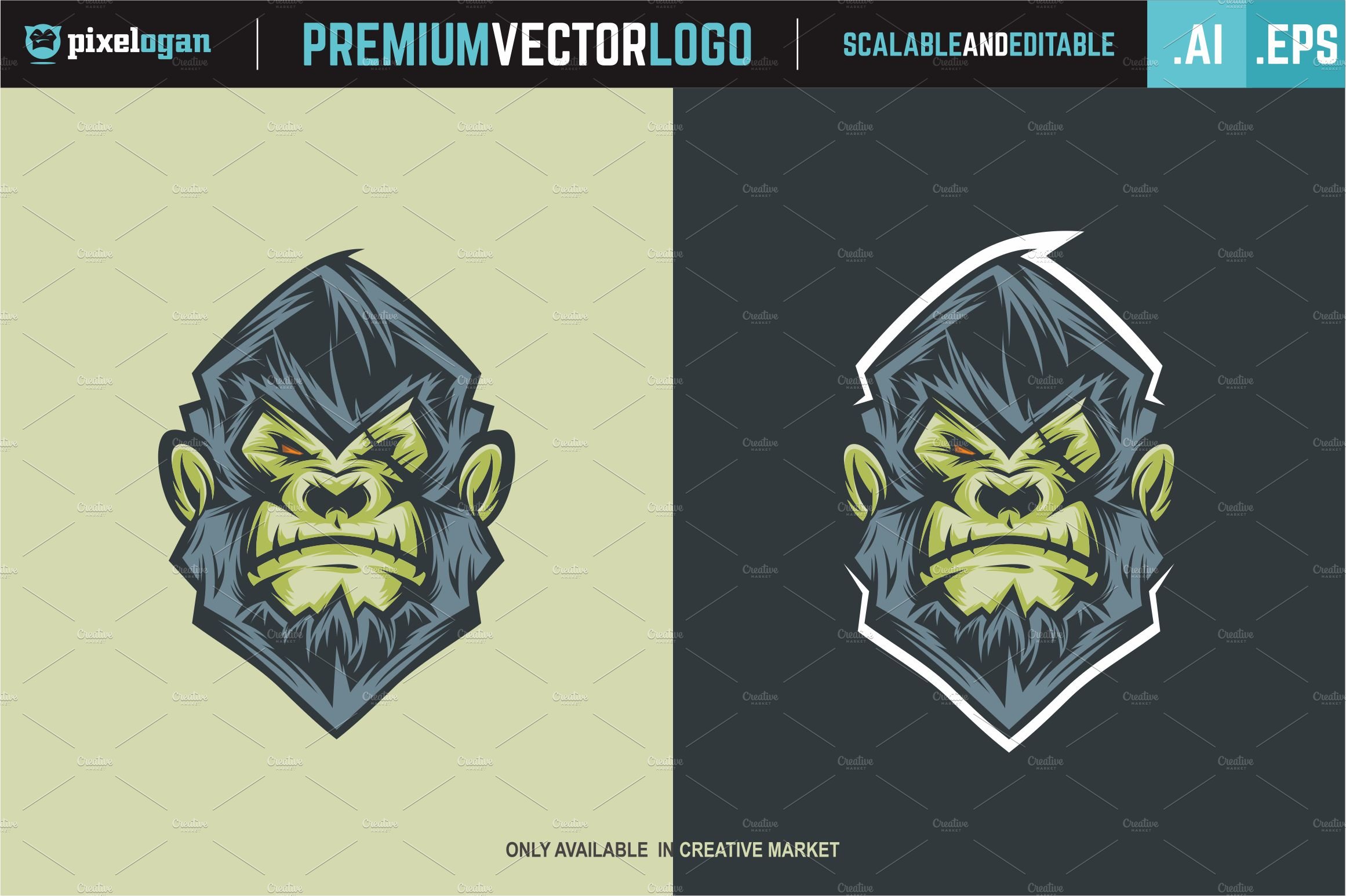 Gorilla Head Logo preview image.