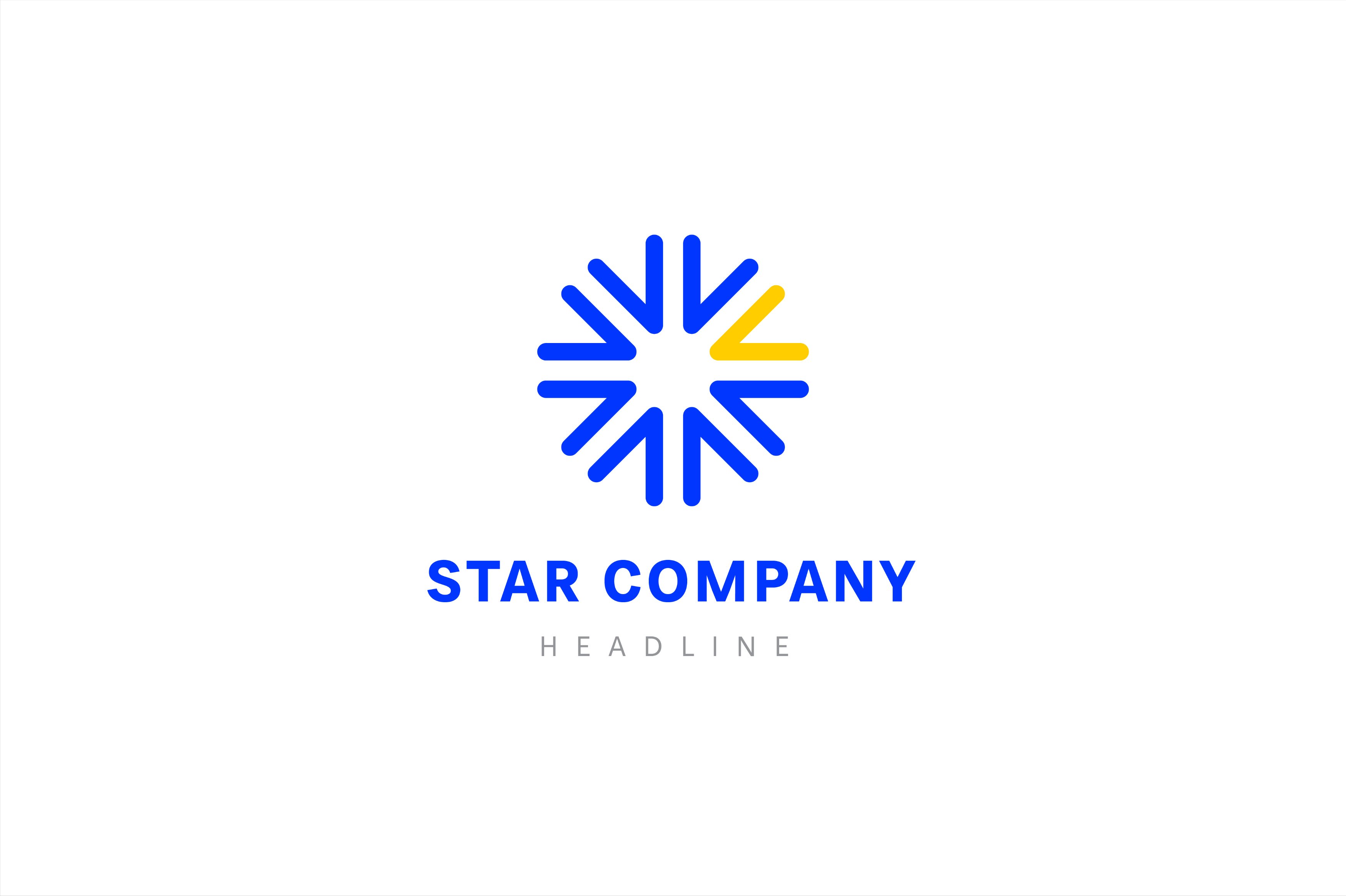 Star company logo template. cover image.