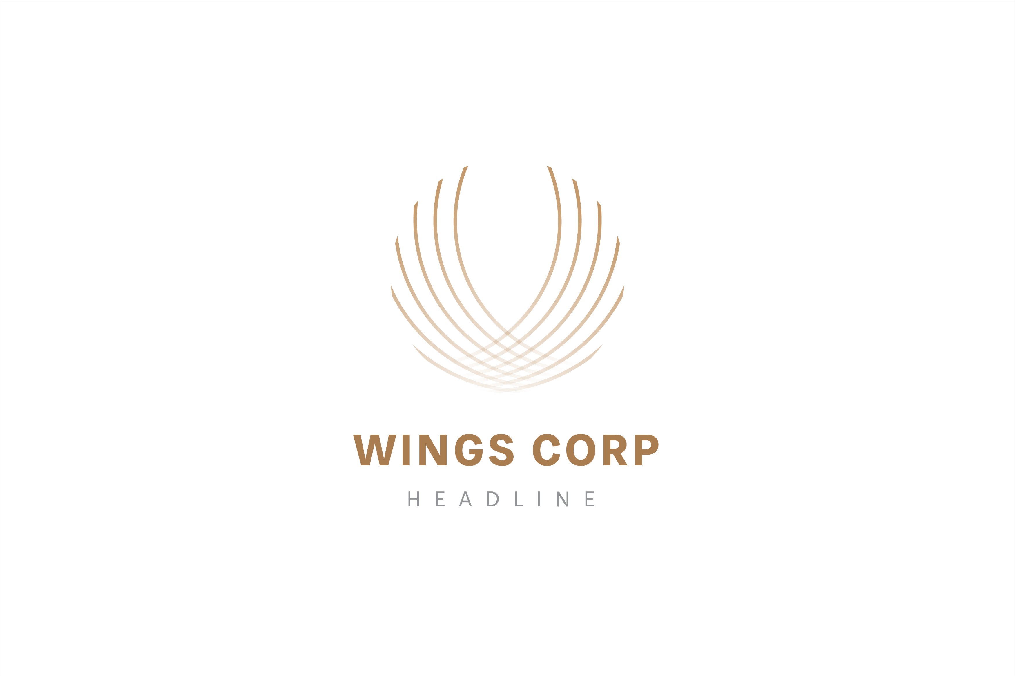 Wings corp logo template. cover image.