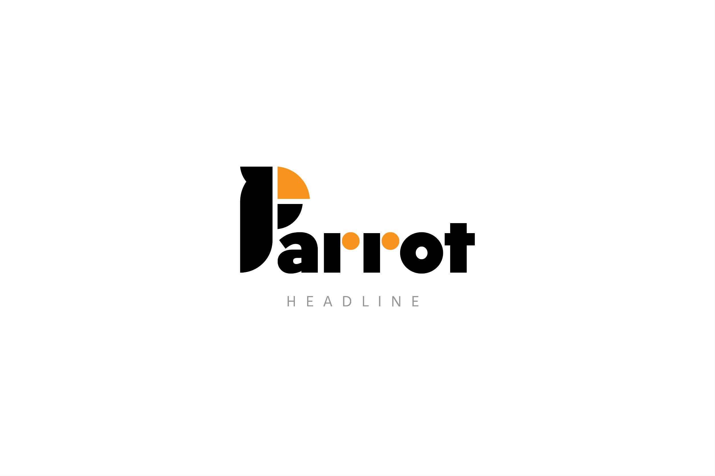 Parrot coin logo template. preview image.