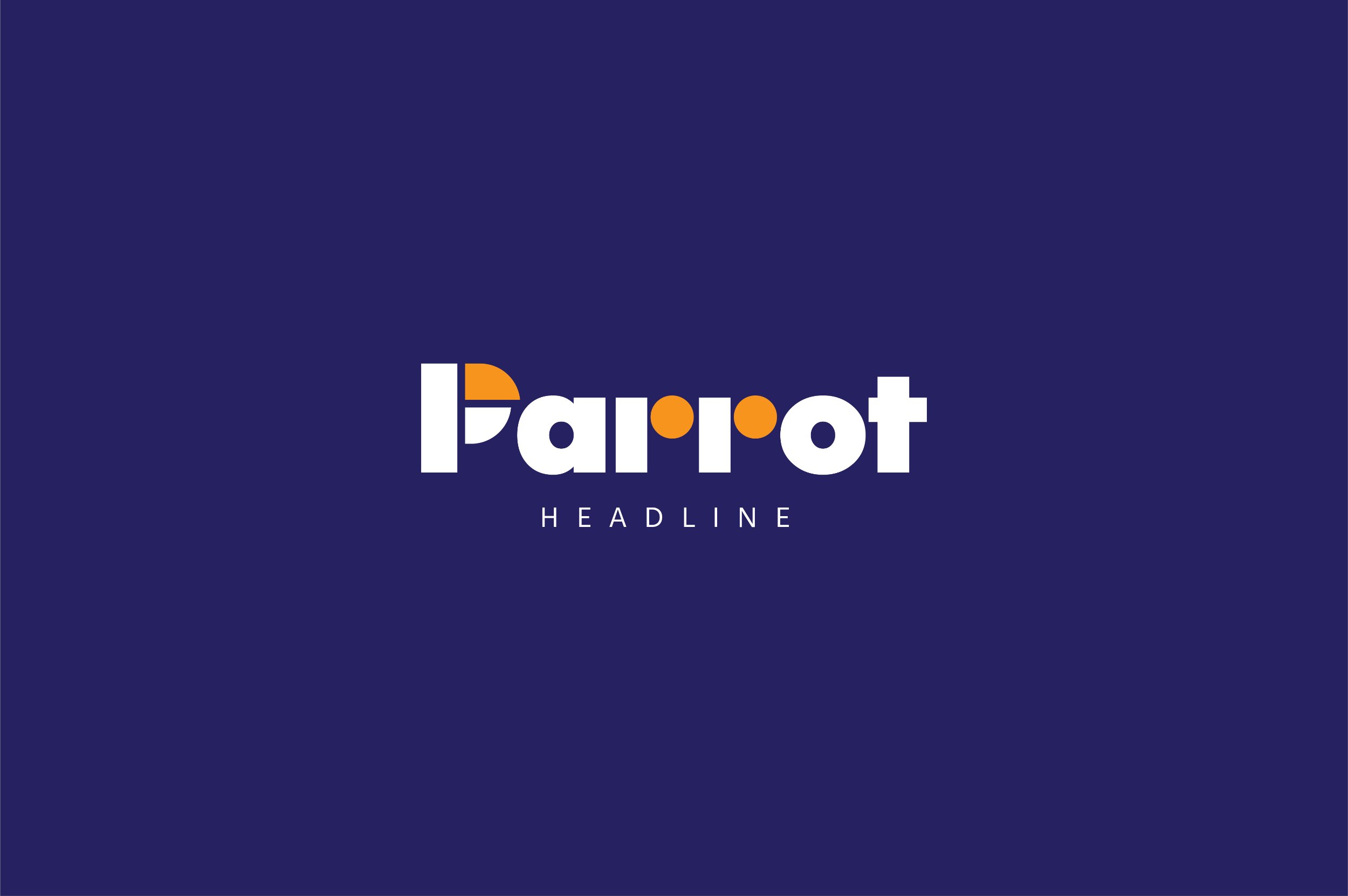 Parrot coin logo template. preview image.