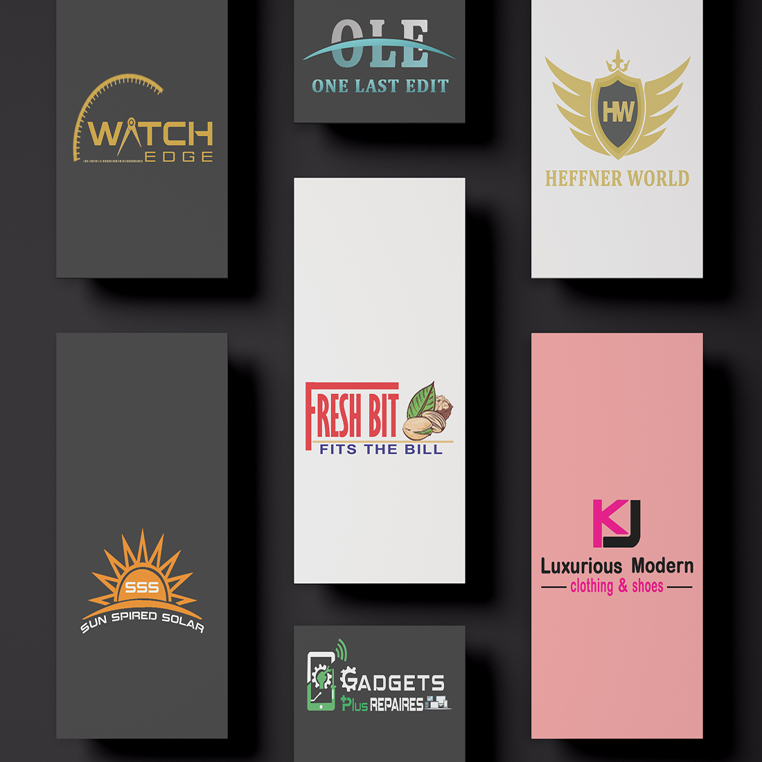 7 unique and attractive logo designs for $7 only preview image.