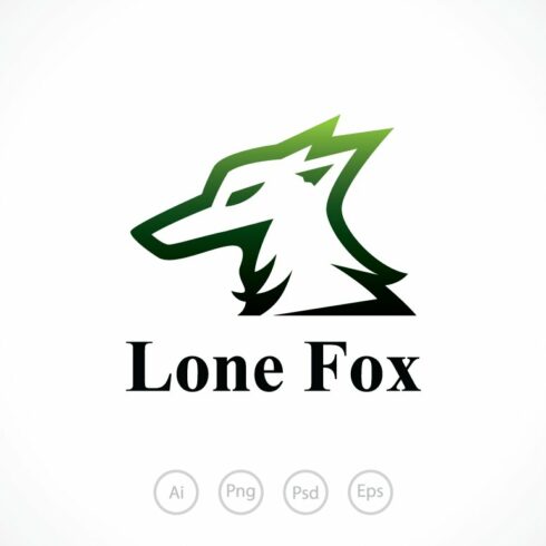 Lone Fox Logo Template cover image.