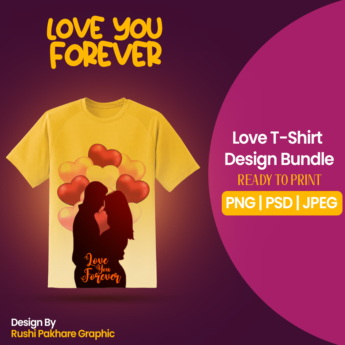 LOVE T -Shirt Design Bundles | LOVE YOU FOREVRE | T -Shirt Design Bundles cover image.