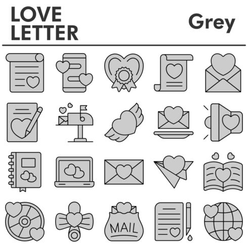 Love letter icons set_2 cover image.