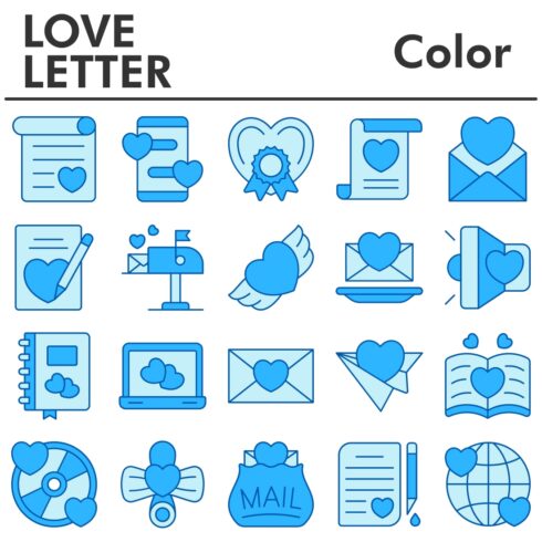 Love letter icons set_3 cover image.