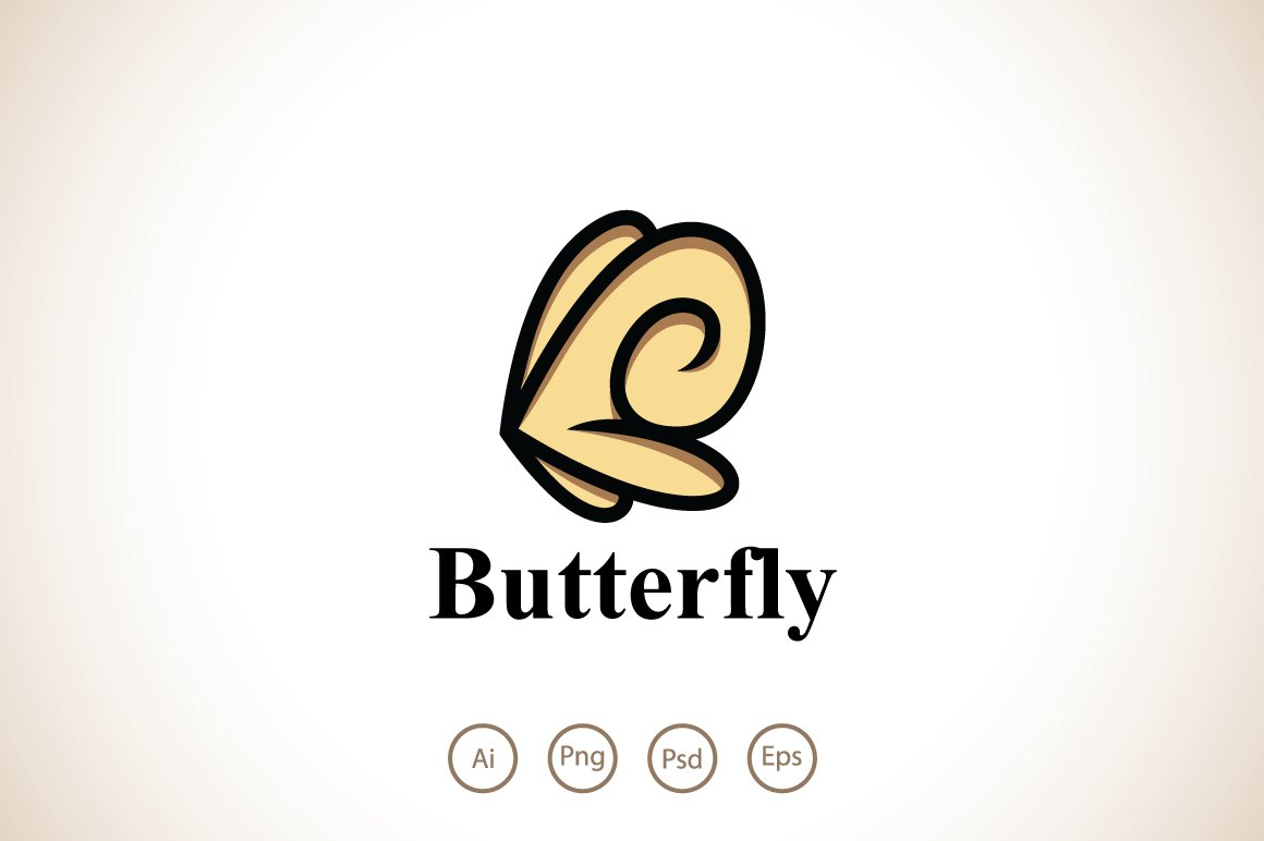 Lovely Butterfly Logo Template cover image.