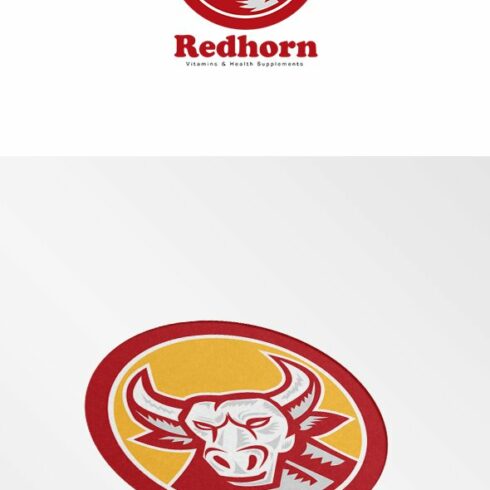 Red Horn Vitamins Supplements Logo cover image.