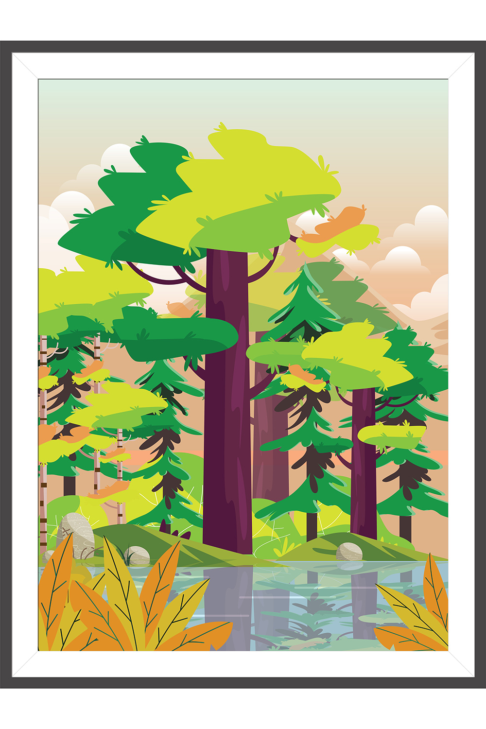 Pine forest pinterest preview image.
