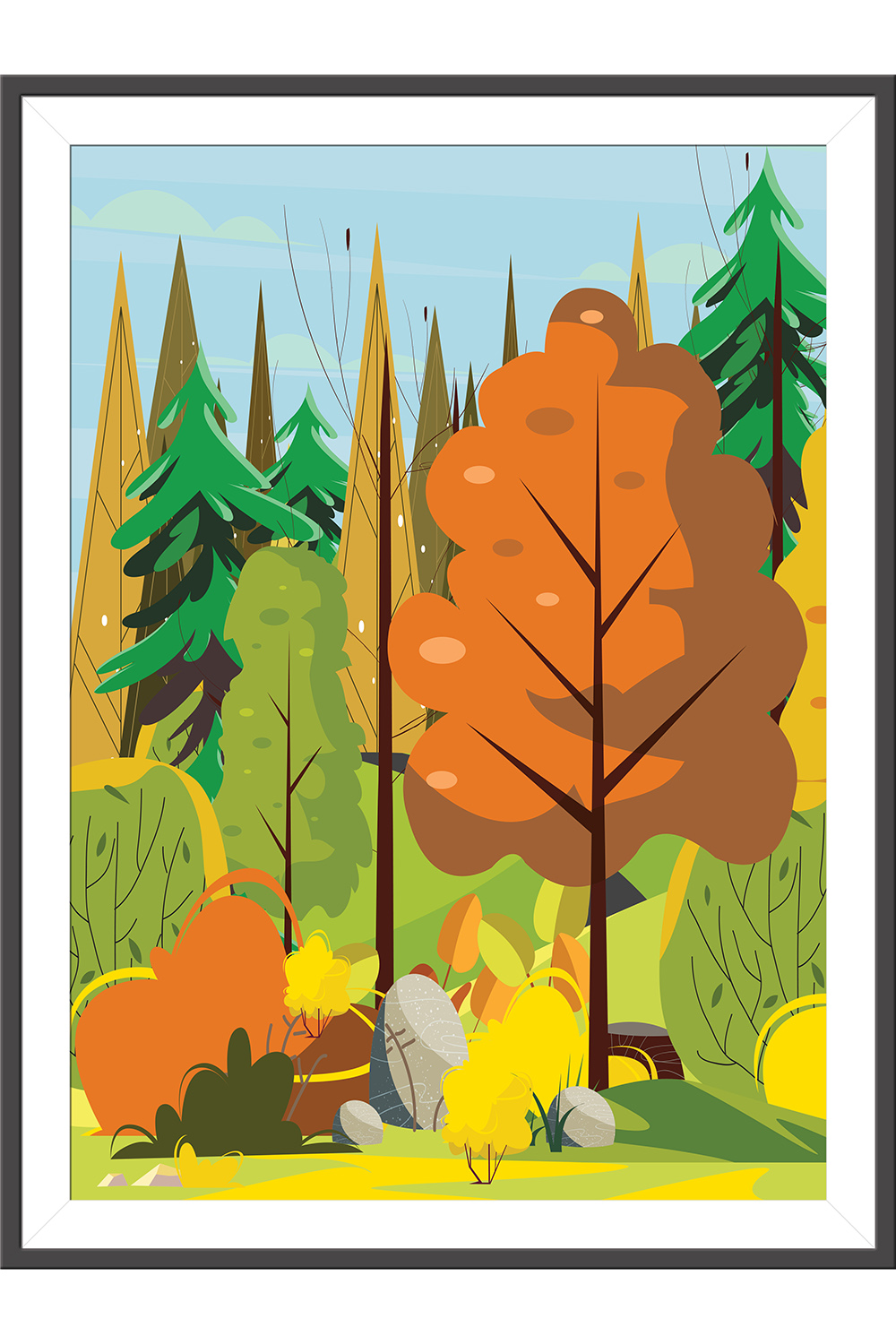 Forest in Autumn pinterest preview image.