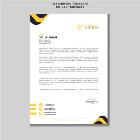 A4 size Letterhead template for your business Flyer Design Template stock illustration cover image.